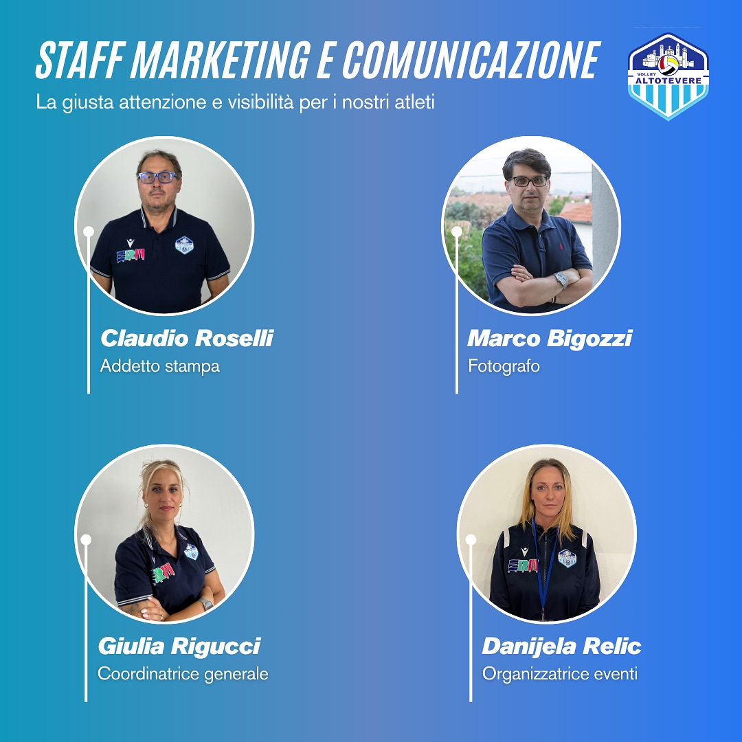 CONFERMATI GLI 8 COMPONENTI DELLO STAFF MATKETING E COMUNICAZIONE DELLA ERMGROUP VOLLEY ALTOTEVERE